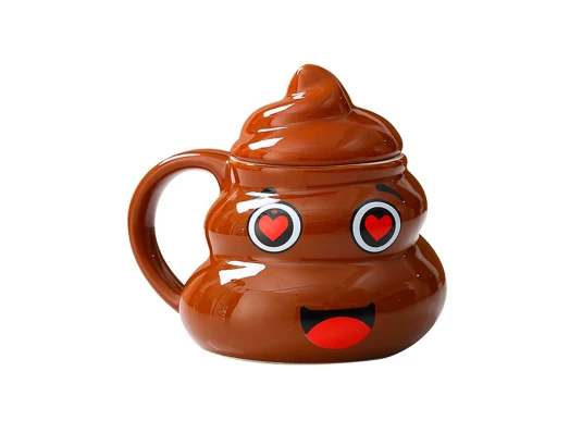 Кружка керамическая фигурная Какашка Emoji №3 купить в интернет магазине подарков ПраздникШоп