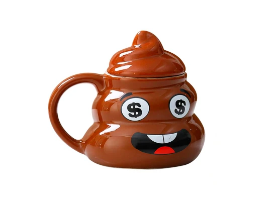 Кружка керамическая фигурная Какашка Emoji №2 купить в интернет магазине подарков ПраздникШоп