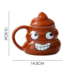 Кружка керамическая фигурная Какашка Emoji №2 купить в интернет магазине подарков ПраздникШоп