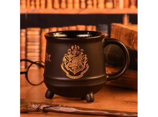 Кружка Гарри Поттер Котел с гербом Хогвартса BIG купить в интернет магазине подарков ПраздникШоп