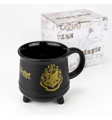 Кружка Гарри Поттер Котел с гербом Хогвартса BIG купить в интернет магазине подарков ПраздникШоп