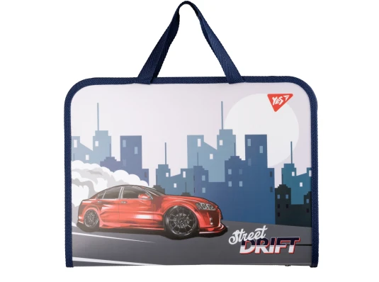 Папка портфель Yes Drift  FC на молнии с тканевыми ручками купить в интернет магазине подарков ПраздникШоп