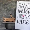 Полотенце пляжное большое с принтом Save water drink wine, 150х70 см