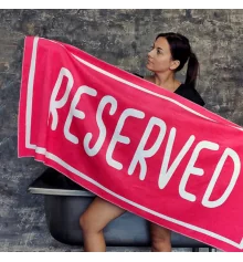 Полотенце пляжное большое с принтом Reserved, 150х70 см купить в интернет магазине подарков ПраздникШоп