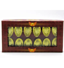 Чаша богатства золотая (н-р 12 шт.) (14×8×2.5 см) купить в интернет магазине подарков ПраздникШоп