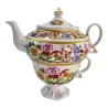 Сервиз фарфор (3TA1293) 1 чайник + 1 чашка «Фиалки» (200/400 мл чашка/чайник)