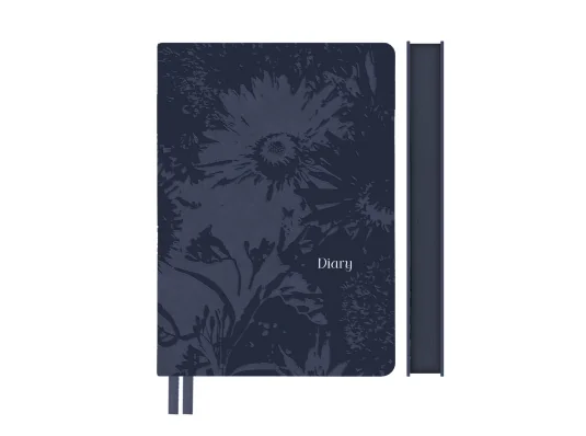 Ежедневник Leo Planner Fiore А5 недатированный мягкий синий 320 страниц купить в интернет магазине подарков ПраздникШоп