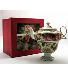 Сервиз фарфор (3TA3108-6) 1 чайник + 1 чашка «Розы» (200/400 мл чашка/чайник) купить в интернет магазине подарков ПраздникШоп