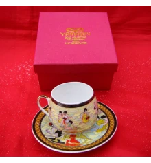 Сервиз фарфор (SCS78) 1 чашка+1 блюдце «Танцовщицы» (110 мл) (h-5.2 см купить в интернет магазине подарков ПраздникШоп