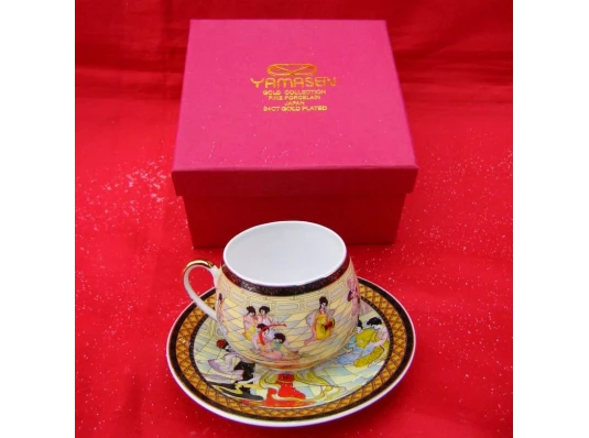 Сервиз фарфор (SCS78) 1 чашка+1 блюдце «Танцовщицы» (110 мл) (h-5.2 см купить в интернет магазине подарков ПраздникШоп