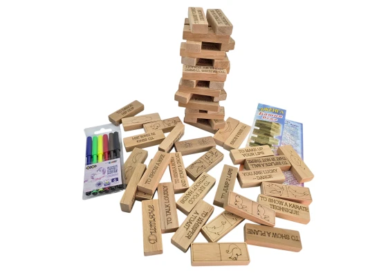 Игра настольная «Дженга 4в1:Башня купить в интернет магазине подарков ПраздникШоп