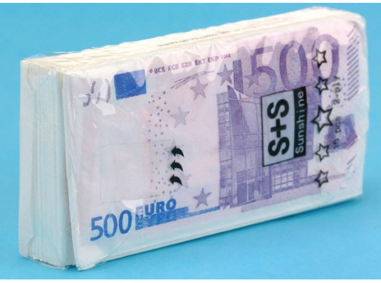 Платочки "Пачка евро" купить в интернет магазине подарков ПраздникШоп