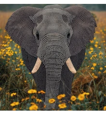 Алмазная картина Слон в саване 30х30 (YJB3030-03) купить в интернет магазине подарков ПраздникШоп