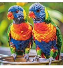 Алмазная картина Цветные попугаи 30х30 (YJB3030-04) купить в интернет магазине подарков ПраздникШоп