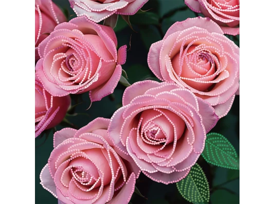 Алмазная картина Розовые розы 30х30 (YJB3030-05) купить в интернет магазине подарков ПраздникШоп