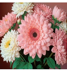 Алмазная картина Нежные герберы 30х30 (YJB3030-09) купить в интернет магазине подарков ПраздникШоп