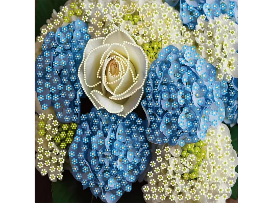 Алмазная картина Нежный букет 30х30 (YJB3030-12) купить в интернет магазине подарков ПраздникШоп