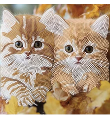 Алмазная картина Рыжие котята 30х30 (YJB3030-13) купить в интернет магазине подарков ПраздникШоп