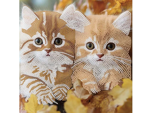 Алмазная картина Рыжие котята 30х30 (YJB3030-13) купить в интернет магазине подарков ПраздникШоп