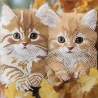 Алмазная картина Рыжие котята 30х30 (YJB3030-13)