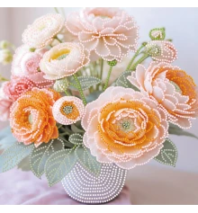 Алмазная картина Цветы персиковые 30х30 (YJB3030-18) купить в интернет магазине подарков ПраздникШоп