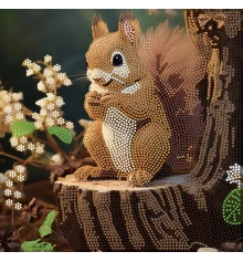 Алмазная картина Лесная белочка 30х30 (YJB3030-20) купить в интернет магазине подарков ПраздникШоп