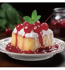 Алмазная картина Бисквит с вишней 30х30 (YJB3030-22) купить в интернет магазине подарков ПраздникШоп