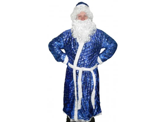 Костюм "Деда мороза синий с рисунком" купить в интернет магазине подарков ПраздникШоп