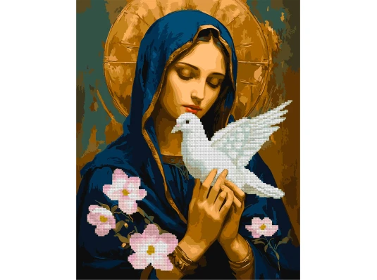 Картина по номерам с алмазной мозаикой SANTI Мир в ладонях 40х50 см купить в интернет магазине подарков ПраздникШоп