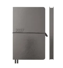Ежедневник Leo Planner Glory 12х20 см датированный 2027 мягкий темно-серый металлик 352 страницы купить в интернет магазине подарков ПраздникШоп