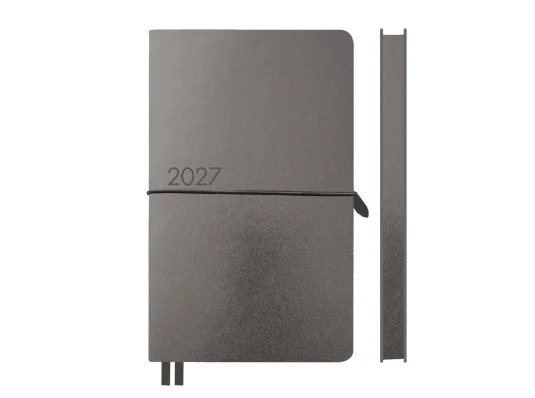 Ежедневник Leo Planner Glory 12х20 см датированный 2027 мягкий темно-серый металлик 352 страницы купить в интернет магазине подарков ПраздникШоп