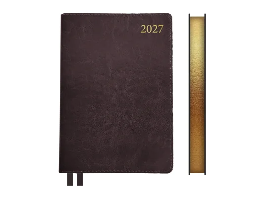 Ежедневник Leo Planner Aldento A5 датированный 2027 интегральный темно-коричневый 368 страниц купить в интернет магазине подарков ПраздникШоп
