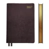 Ежедневник Leo Planner Aldento A5 датированный 2027 интегральный темно-коричневый 368 страниц