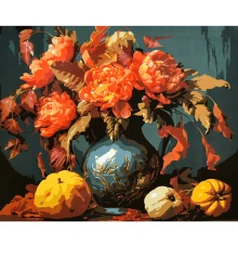 Картина по номерам Цветочное пламя на черном фоне 40х50 (AH1300) купить в интернет магазине подарков ПраздникШоп