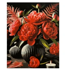 Картина по номерам Роскошный букет на черном фоне 40х50 (AH1312) купить в интернет магазине подарков ПраздникШоп