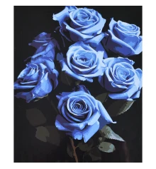Картина по номерам Загадочные синие розы на черном фоне 40х50 (AH1314) купить в интернет магазине подарков ПраздникШоп