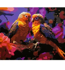 Картина по номерам Яркая пара на черном фоне 40х50 (AH1317) купить в интернет магазине подарков ПраздникШоп