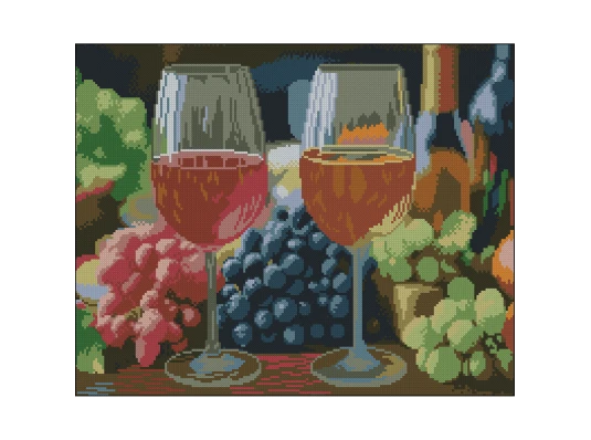 Алмазная картина Винный натюрморт 40х50 (FZ4050-04) купить в интернет магазине подарков ПраздникШоп