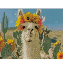 Алмазная картина Счастливая лама 40х50 (FZ4050-11) купить в интернет магазине подарков ПраздникШоп