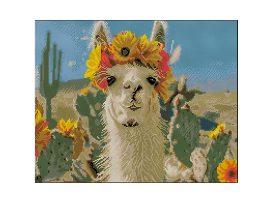 Алмазная картина Счастливая лама 40х50 (FZ4050-11) купить в интернет магазине подарков ПраздникШоп