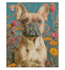 Алмазная картина Весенний бульдог 40х50 (FZ4050-12) купить в интернет магазине подарков ПраздникШоп