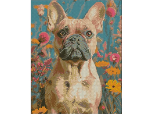 Алмазная картина Весенний бульдог 40х50 (FZ4050-12) купить в интернет магазине подарков ПраздникШоп