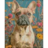 Алмазная картина Весенний бульдог 40х50 (FZ4050-12)
