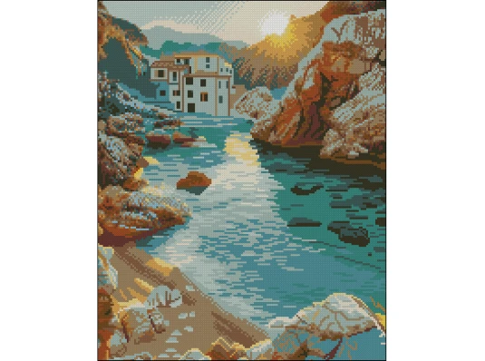 Алмазная картина Средиземное побережье 40х50 (FZ4050-14) купить в интернет магазине подарков ПраздникШоп