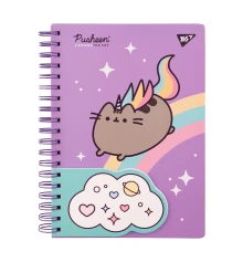 Блокнот Yes 2 в 1 В5 В7 80 л 20 л двойная спираль Pusheen клетка купить в интернет магазине подарков ПраздникШоп