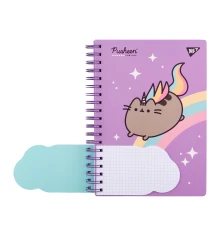 Блокнот Yes 2 в 1 В5 В7 80 л 20 л двойная спираль Pusheen клетка купить в интернет магазине подарков ПраздникШоп
