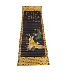 Панно бамбуковое «Девушка с зеркалом» (24×65 см) купить в интернет магазине подарков ПраздникШоп