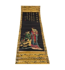 Панно бамбуковое «Девушка с веером» (24×65 см) купить в интернет магазине подарков ПраздникШоп