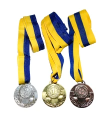 Медаль наградная 43508 Д5см 1 место Золото купить в интернет магазине подарков ПраздникШоп