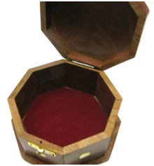 Шкатулка розовое дерево 8 граней (15×15×10 см) (5«*5») купить в интернет магазине подарков ПраздникШоп